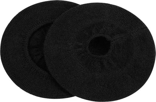 Alt view image 5 of 6 - Earpads Sweater Cover Protectors with Stretchable Knit Fabric for Beats Studio 3/2  QC35 25 15 Headphones and Other Headsets with 3-4 Inch Ear Cushions [ 2 Pairs ] (Black)