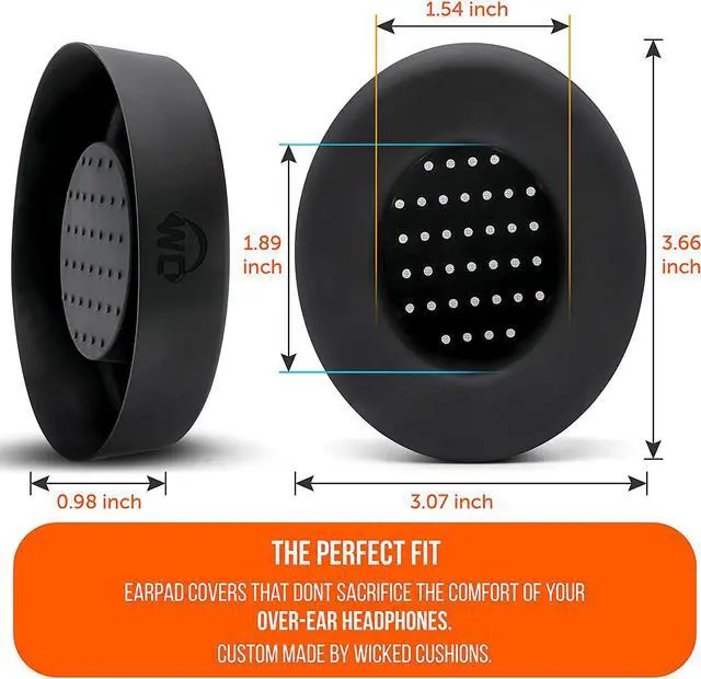 Alt view image 6 of 7 - SweatZ Studio - Patented Earpad Covers for Beats Studio 3 (A1914) & Beats Studio 2 (B0500 /B0501) Made by Wicked Cushions | Sweatproof & Easily Washable | Black