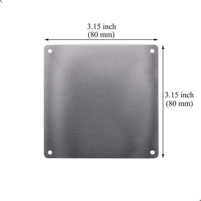 Alt view image 2 of 7 - 12 Pcs 80mm PVC Black PC Cooler Fan Dust Filter Dustproof Case Cover Computer Mesh