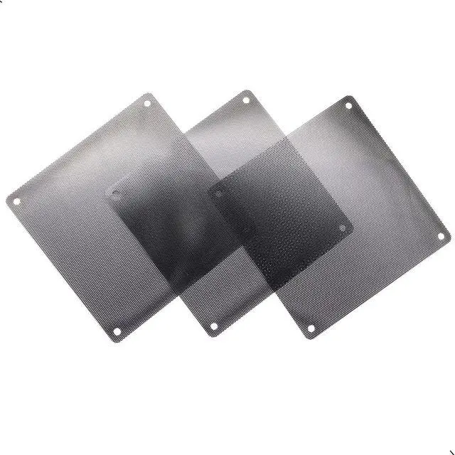 Alt view image 3 of 7 - 12 Pcs 80mm PVC Black PC Cooler Fan Dust Filter Dustproof Case Cover Computer Mesh