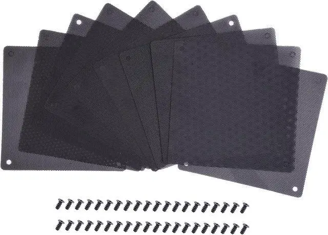 Main image of EBOOT 120 mm PC Fan Filters Dust Filter Computer Fan Filter Cooler PVC Black Dustproof Case Cover Computer Mesh 10 Packs with 40 Pieces of Screws