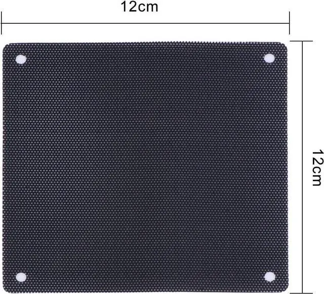 Alt view image 2 of 7 - EBOOT 120 mm PC Fan Filters Dust Filter Computer Fan Filter Cooler PVC Black Dustproof Case Cover Computer Mesh 10 Packs with 40 Pieces of Screws
