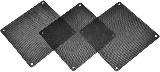 Alt view image 6 of 7 - EBOOT 120 mm PC Fan Filters Dust Filter Computer Fan Filter Cooler PVC Black Dustproof Case Cover Computer Mesh 10 Packs with 40 Pieces of Screws
