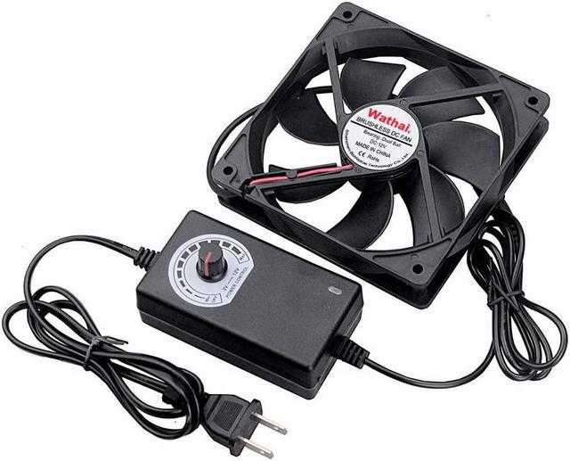 Wathai 120mm 25mm 110V 220V AC Powered Fan with Speed Controller to 12V, for Xbox DVR Playstation Component Cooling Case Fans - Newegg.com