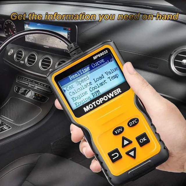 Alt view image 6 of 7 - MOTOPOWER MP69033 Car OBD2 Scanner Code Reader Engine Fault Scanner CAN Diagnostic Scan Tool for All OBD II Protocol Cars Since 1996, Yellow