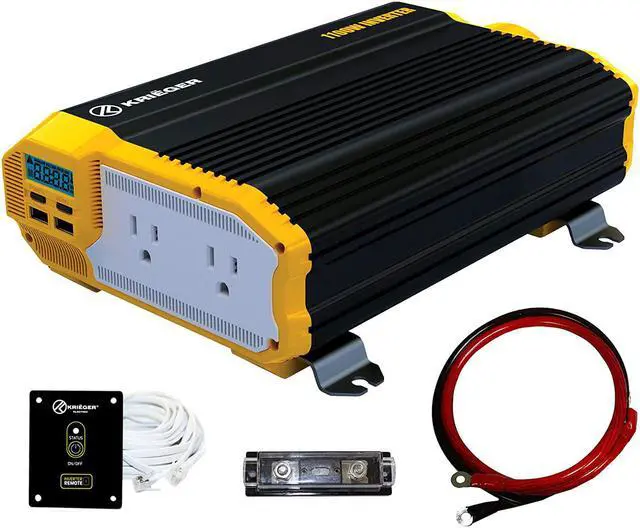 Main image of 1100 Watt 12V Power Inverter Dual 110V AC Outlets, Installation Kit Included, Automotive Back Up Power Supply For Blenders, Vacuums, Power Tools MET Approved According to UL and CSA.