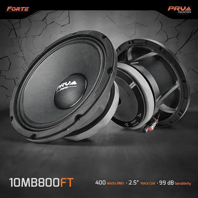 Alt view image 2 of 7 - 10 inch Midbass Speaker 10MB800FT, 800 Watts Program Power, 8 Ohm, 2.5 in Voice Coil, 400 Watts RMS Pro Audio Mid Bass Loudspeaker (Single)