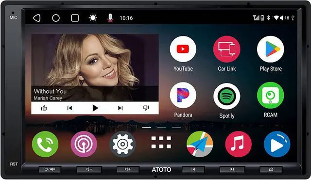 Main image of A6PF Android Double-DIN Car Stereo, Wireless CarPlay, Wireless Android Auto, Mirrorlink, 7" Touchscreen in-Dash Navigation, GPS Tracker, WiFi/BT/USB Tethering, HD LRV, 2G+32G, A6G2A7PF