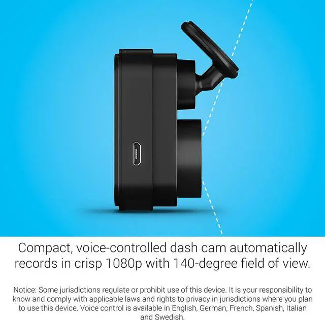 Alt view image 3 of 5 - 010-02504-00 Dash Cam Mini 2, Tiny Size, 1080p and 140-degree FOV, Monitor Your Vehicle While Away w/ New Connected Features, Voice Control, Black