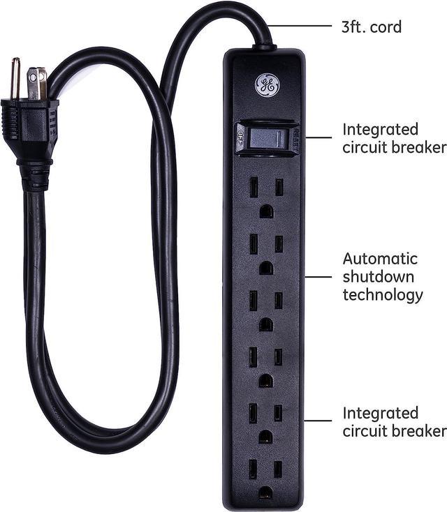 3ft 6 Outlet Power Strip GE