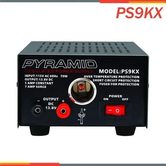 Alt view image 4 of 6 - Pyramid PS9KX Universal Compact Bench Power Supply-5 Amp Linear Regulated Home Lab Benchtop Converter w/ 13.8 Volt DC 115V AC 70 Watt Input, Screw Type Terminal, 12V Car Cigarette Lighter