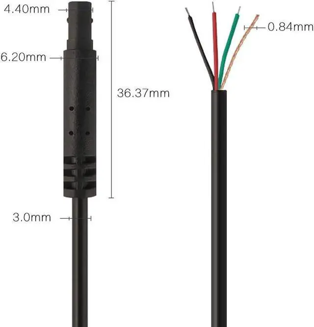 Alt view image 5 of 7 - WOLFBOX 50 Feet Rear Camera Longer Replacement Cable for i17 / i07 / G840S / G840H / G900 / G930 / G850 / G850PRO / G900PRO Version with 2.5mm Jack (4-Pin) Mirror Dash Cam