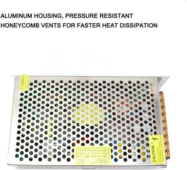 Alt view image 4 of 7 - HAILI 5V 40A 200W Power Supply AC110/220V to 5 Volt 40amp Universal Regulated Switching Transformer LED Driver Converter for LED Strip Lights, CCTV Camera, Security System, 3D Printer