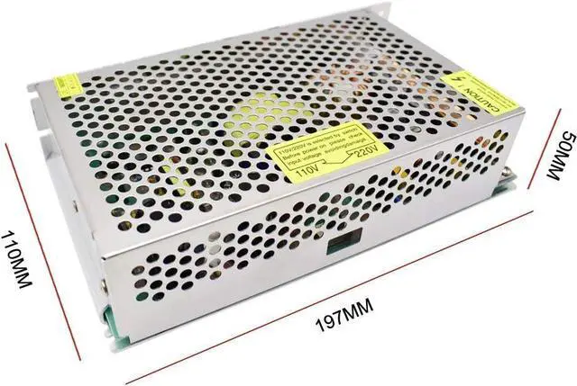 Alt view image 5 of 7 - HAILI 5V 40A 200W Power Supply AC110/220V to 5 Volt 40amp Universal Regulated Switching Transformer LED Driver Converter for LED Strip Lights, CCTV Camera, Security System, 3D Printer