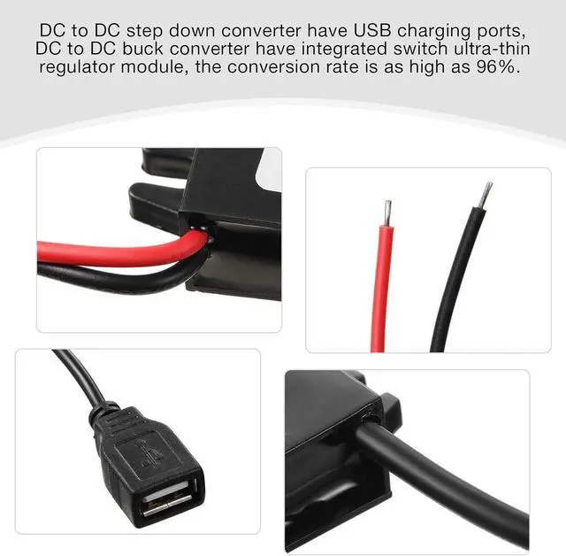 Alt view image 2 of 7 - 12V to 5V Direct Current Converter Buck Module USB Output Power Adapter Direct Current Power Adapter Converter Regulator Car Power Converter (3)