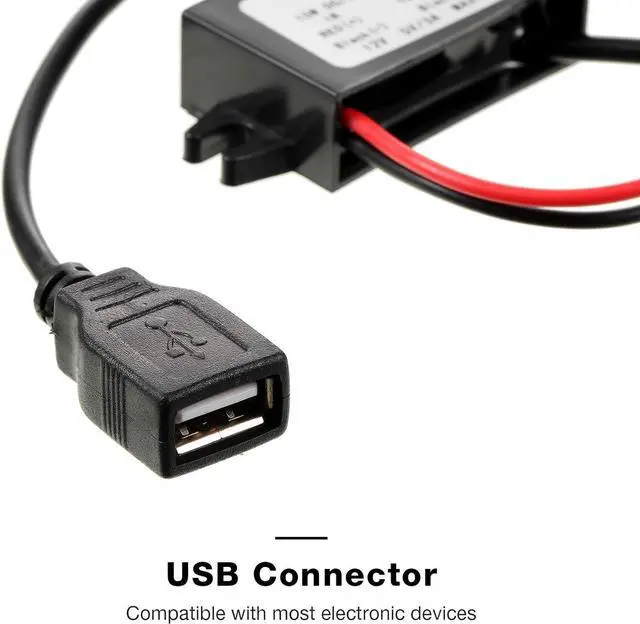 Alt view image 4 of 7 - 12V to 5V Direct Current Converter Buck Module USB Output Power Adapter Direct Current Power Adapter Converter Regulator Car Power Converter (3)