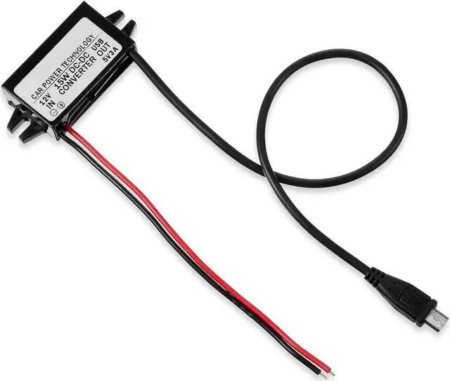 Alt view image 7 of 7 - Weewooday 2 Pieces 12V to 5V Converter DC-DC Buck Module Micro USB Power Adapter Car Power Converter Regulator