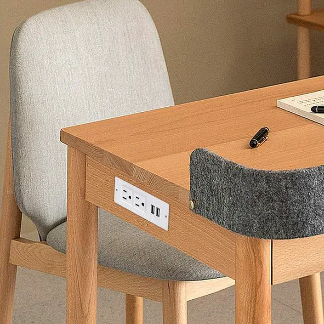 Alt view image 7 of 7 - Conference Recessed Power Strip Socket 6.56Ft Cord,Desktop Power Grommet Power Strip with 2-Outlet & 2 USB Ports,Furniture Flush Mount Charging Station,Desk Outlet for Side Table or End Table(White)