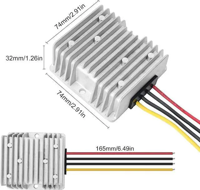 Alt view image 6 of 6 - DC 36V/48V Step Down to 12V 20A 240W DC DC Converter Regulator Power Supply Module Buck Transformer, Waterproof Voltage Reducer for Golf Cart, forklifts Car