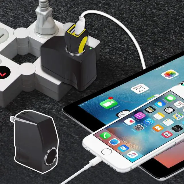 Alt view image 3 of 7 - Cellet AC to DC 12V Output Converter. AC/DC Power 110V- 120V AC to 12V DC Car Cigarette Lighter Power Converter. AC to DC Female Adapter (Not for Air-Pump, Compressor, Vacuum Cleaner)
