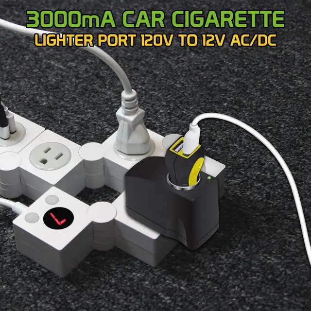 Alt view image 4 of 7 - Cellet AC to DC 12V Output Converter. AC/DC Power 110V- 120V AC to 12V DC Car Cigarette Lighter Power Converter. AC to DC Female Adapter (Not for Air-Pump, Compressor, Vacuum Cleaner)