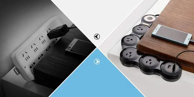 Alt view image 3 of 7 - CORATED Flexible Surge Protector Power Strip with 2 USB Ports and 4 Outlets for Home, Office and Travel (9Ft Long Cord, White)