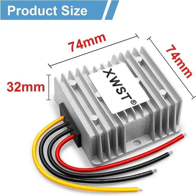 Alt view image 3 of 7 - DC 12v Step up to 24v Boost Converter Regulator 10A 240W Power Supply Power Converter Waterproof Module Transformer Adapter for Motor Car Truck Vehicle Boat Solar System(12V-24V-10A)