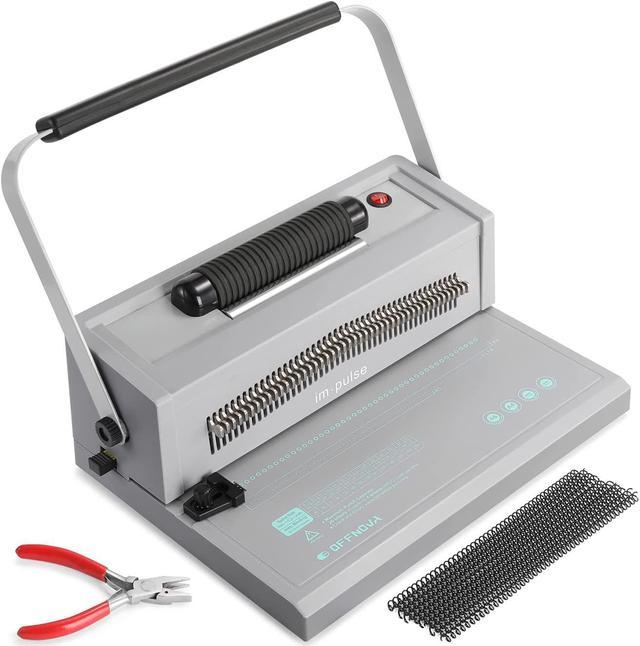 OFFNOVA Im·Pulse Spiral Coil Binding Machine, Manual Round Hole Punch  Binder with Electric Coil Inserter, Adjustable Side Margin, Including 100 x  5/16 Coils 