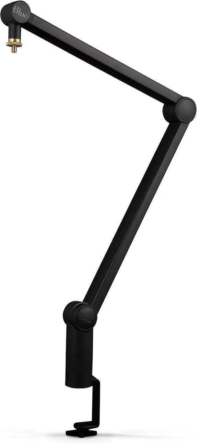 Alt view image 2 of 5 - Blue Microphones Compass Premium Tube-Style Microphone Broadcast Boom Arm with Internal Springs, Desktop Clamp and Built-in Cable Management for Recording, Gaming, Streaming, Podcasting - Black
