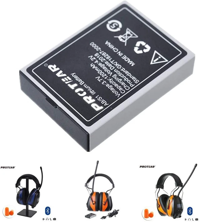 Alt view image 7 of 7 - Rechargeable Battery AM/FM Radio Bluetooth Headphones