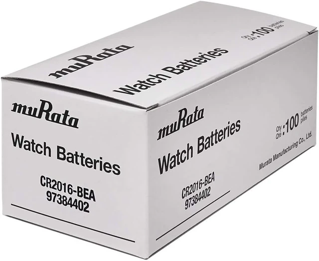 Alt view image 2 of 3 - Murata CR2016 Battery DL2016 ECR2016 3V Lithium Coin Cell (100 Batteries)