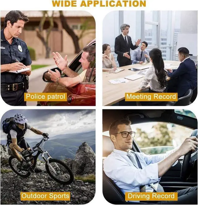 Alt view image 5 of 6 - CammPro 1440P Police Body Camera,128G Memory,Waterproof Body Worn Camera,Premium Portable Body Camera with Audio Recording Wearable,Night Vision,GPS for Law Enforcement