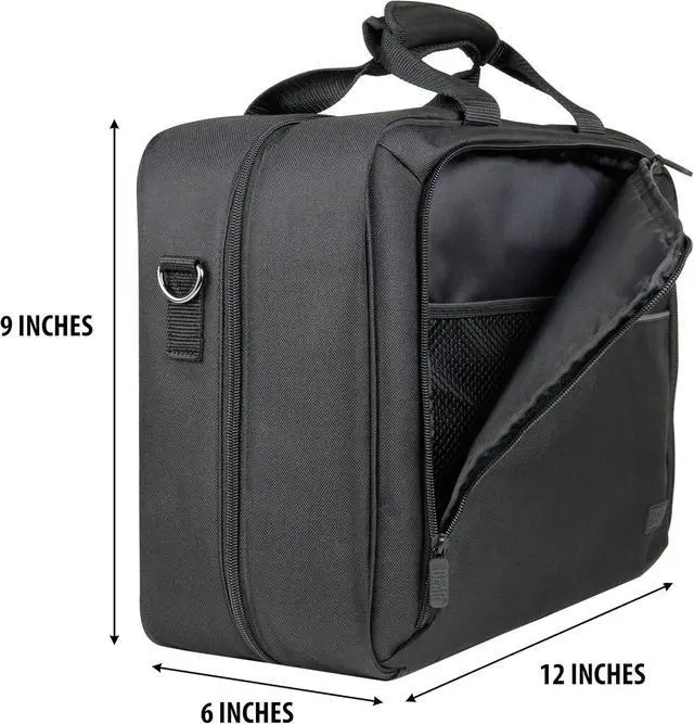 Alt view image 7 of 7 - USA Gear Sling Bag Compatible with Nintendo Switch 2, Dock Station, Gamecube / Pro Controller, Joy Cons & more Nintendo Switch 2 Accessories - Customizable Interior, Shoulder Strap - Black