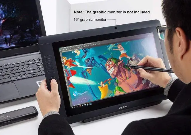 Alt view image 2 of 7 - PR 100 Drawing Tablet Stand Stable Adjustable for 10 to 16 Inches Digital Graphics Drawing Monitors Art Tablets Laptops Compatible with Laptop iPad Pro MacBook Wacom Cintiq 16