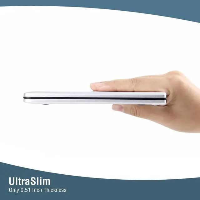 Alt view image 2 of 7 - External CD DVD +/-RW Drive USB 3.0 Type-C, Ultra Slim Portable Aluminum DVD CD ROM Optical Drive Burner Reader Writer for Apple Mac MacBook Pro/ Air, iMac, Windows 11/10/8/7 Laptop PC, Silver