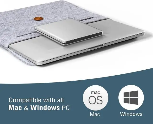 Alt view image 4 of 7 - External CD DVD +/-RW Drive USB 3.0 Type-C, Ultra Slim Portable Aluminum DVD CD ROM Optical Drive Burner Reader Writer for Apple Mac MacBook Pro/ Air, iMac, Windows 11/10/8/7 Laptop PC, Silver