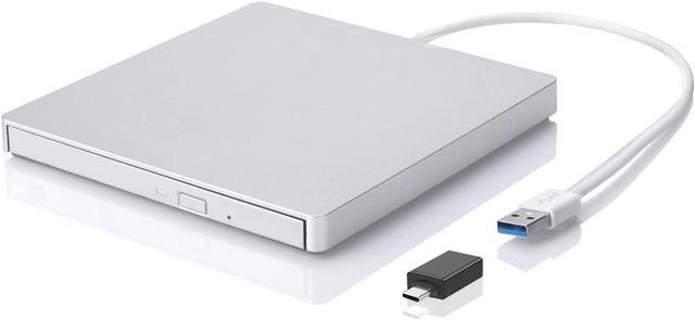 Main image of External CD/DVD Drive for Mac, CD Burner USB 3.0 Portable CD-ROM DVD+/-RW Disc Player Burner Reader Writer Optical Drive for Apple Mac MacBook Pro/Air, Windows 11/10 Laptop PC, Silver