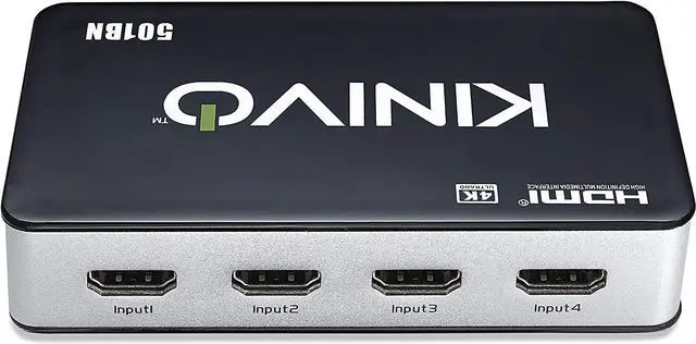 Alt view image 5 of 7 - Kinivo HDMI Switch 4K HDR, (5 Port, 4K 30Hz, Auto-Switching, IR Wireless Remote)
