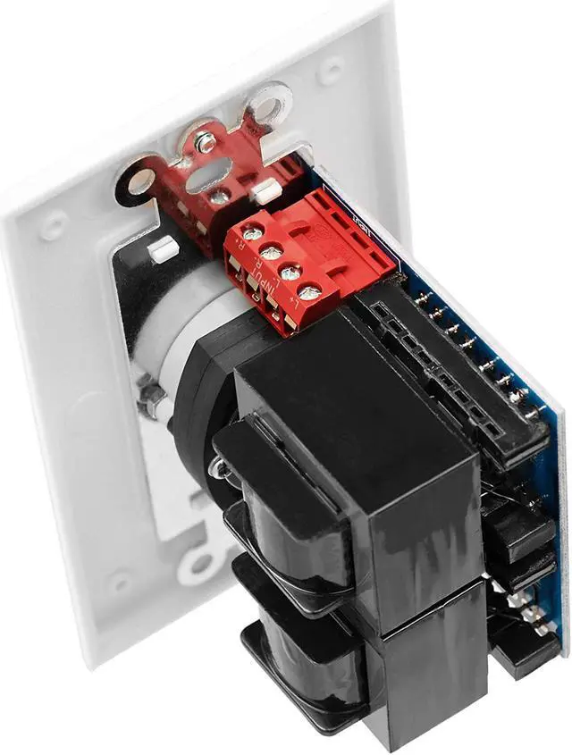 Alt view image 4 of 5 - 300W in Wall Volume Control Impedance Matching for Home Speakers, Rotary Knob White SVC300