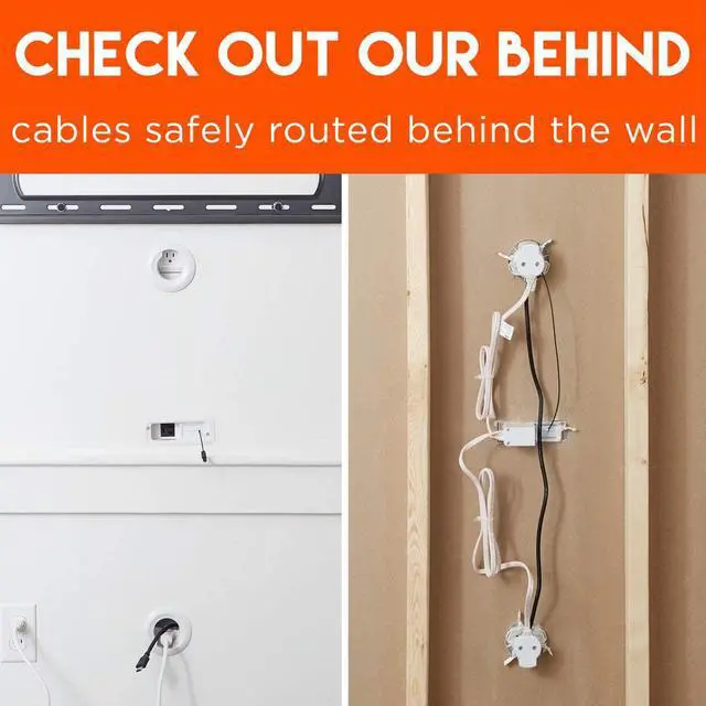 Alt view image 3 of 7 - Good Product Outlet in-Wall TV & Soundbar Power Kit Safely Hides Cables Behind Your Wall - Includes Low Voltage Cable Managment to Conceal All TV & Soundbar Wires (HDMI, Optical, etc.)