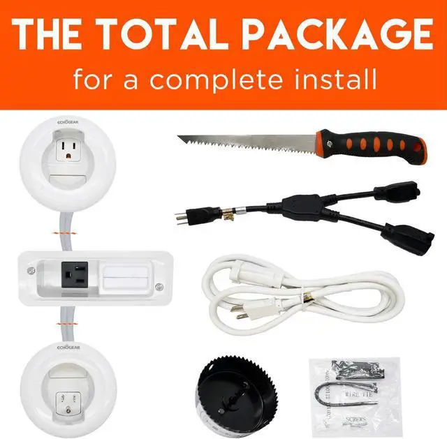 Alt view image 7 of 7 - Good Product Outlet in-Wall TV & Soundbar Power Kit Safely Hides Cables Behind Your Wall - Includes Low Voltage Cable Managment to Conceal All TV & Soundbar Wires (HDMI, Optical, etc.)