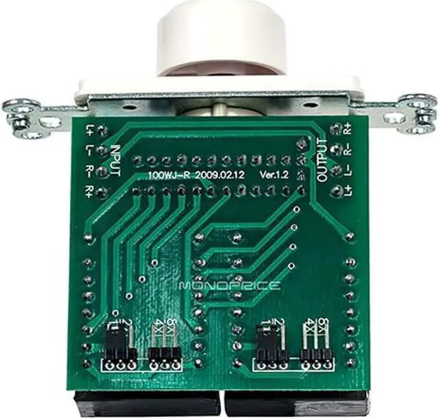 Alt view image 3 of 4 - Monoprice Speaker Volume Controller - Rotary Type, 100 Watts Per Channel, 4-16 Ohms, Single Gang, White