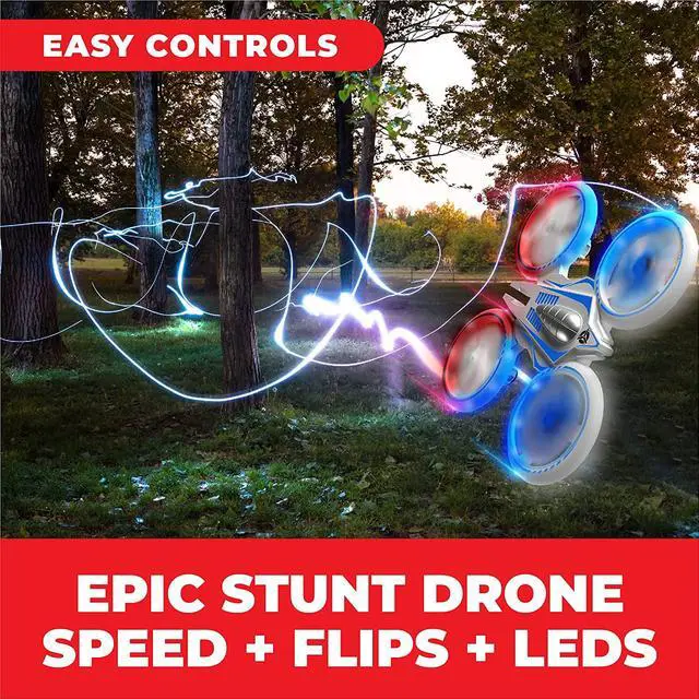 Alt view image 2 of 6 - Force1 UFO 4000 Mini Drone for Kids - LED Remote Control Drone, Small RC Quadcopter for Beginners, 2.4GHz Remote Control, 360 Flips, 2 Speed UFO Drone, 2 RC Drone Toy Batteries, Flying Drones for Kids