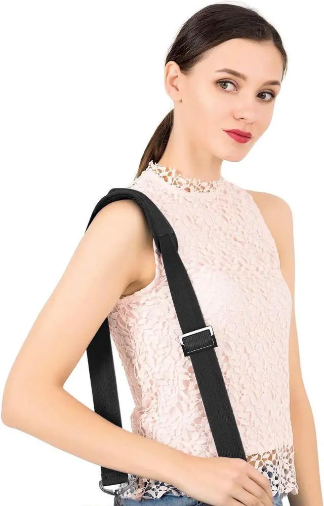 Alt view image 2 of 6 - MOSISO 56 inch Shoulder Strap, Adjustable Soft Universal Non-Slip Strap | Thick Replacement Strap, Fit Padded with Metal Swivel Hooks for Laptop Shoulder Bag/Laptop Messenger Bag, Black
