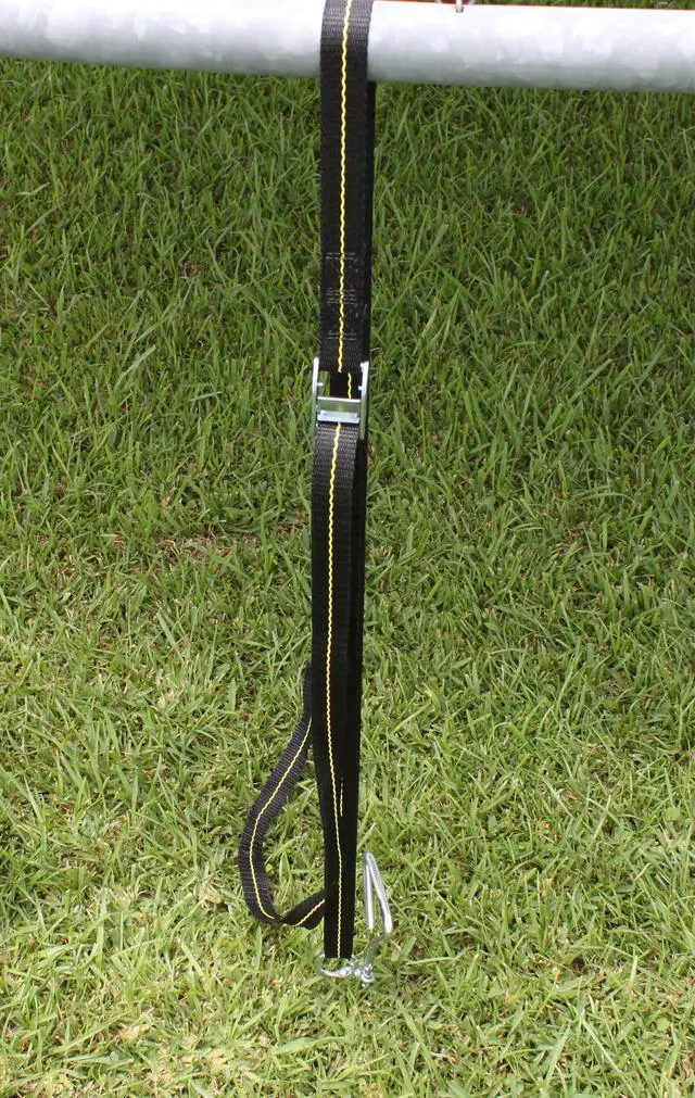 Alt view image 2 of 2 - Trampoline Anchor Kit - Heavy Duty Tie Down System - Set of 4 - Tie Downs with Ground Stakes