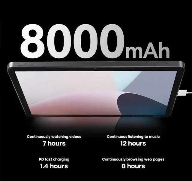 Alt view image 4 of 7 - Ninkear T10 Tablet 10.1-inch Full HD IPS 1920 * 1200P 8GB + 128GB 18 watt PD fast charging 8000MAh battery Android 12 Tablet