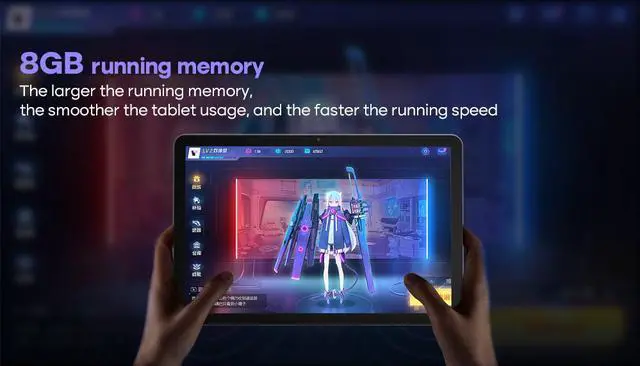 Alt view image 7 of 7 - Ninkear T10 Tablet 10.1-inch Full HD IPS 1920 * 1200P 8GB + 128GB 18 watt PD fast charging 8000MAh battery Android 12 Tablet