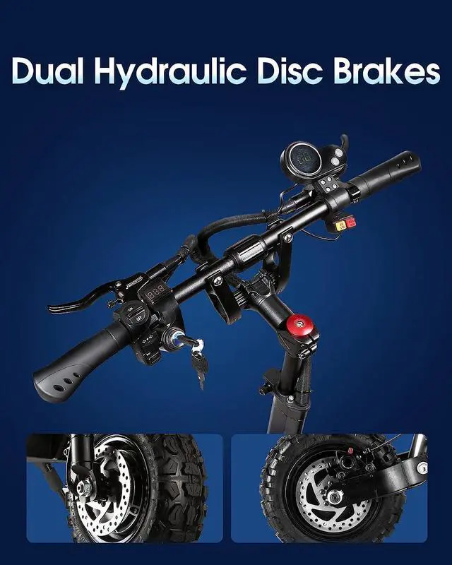 Alt view image 6 of 7 - Adults Electric Scooter, Max Speed 50 MPH, 60V 33Ah 5600W High Power Dual Motor,Up to 60Miles Range Battery, 11 Inch Pneumatic Off-Road Tires with Detachable Seat for Daily Commuting, Off-Road