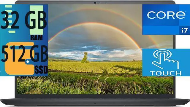 Main image of Dell Inspiron 15 3000 Series 3520 Laptop, 12th Gen Intel Core i7-1255U 10-Cores Processor, Intel Iris Xe Graphics, 32GB DDR4  512GB PCIe SSD, 15.6" FHD Touchscreen, WiFi, HDMI, Webcam, Windows 11
