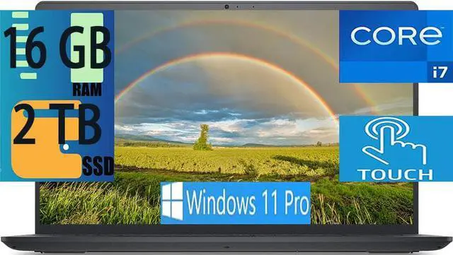 Main image of Dell Inspiron 15 3000 Series 3520 Laptop, 12th Gen Intel Core i7-1255U 10-Cores Processor, Intel Iris Xe Graphics, 16GB DDR4  2TB PCIe SSD, 15.6" FHD Touchscreen, WiFi, HDMI, Webcam, Windows 11 Pro